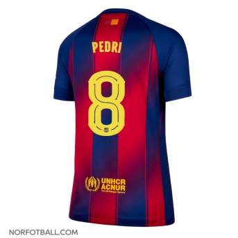 Billige Fotballdrakt Barcelona Pedri Gonzalez #8 Replika Hjemmedrakt Dame 2025-26 Kortermet